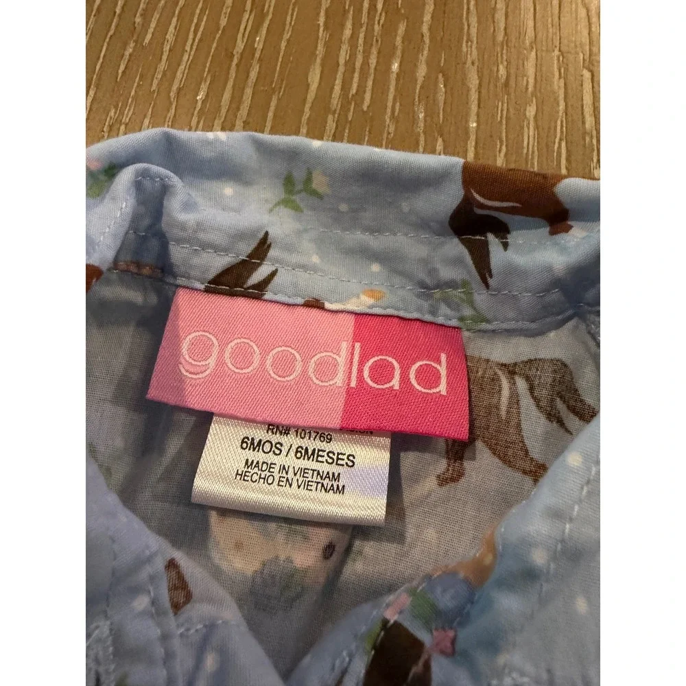Goodlad Baby Girls Horse Print Tulle Dress & Denim Shorts Set 6 Months Pink